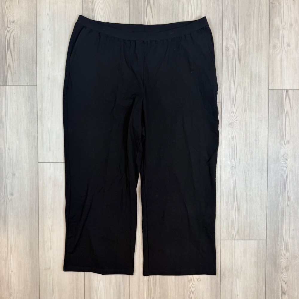 Catherines Suprema Collection Black Petite Crop Pants 2XWP Plus Size 22-24WP